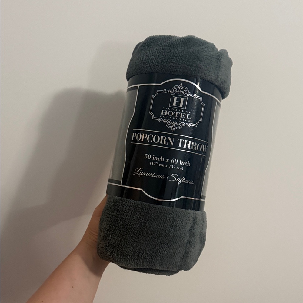 Hotel Collection Dark Gray Popcorn Throw